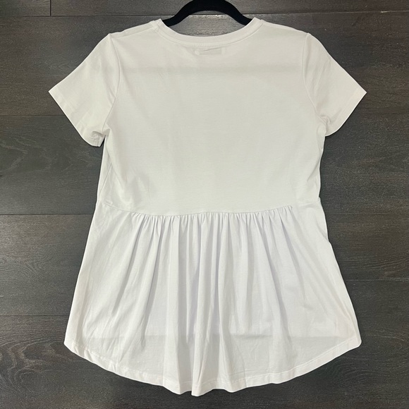 Forget me not shirt with woman portrait art with tassel and rhinestones earrings - Picture 9 of 9